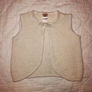 Cream and gold knit vest